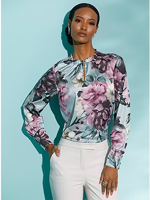 Floral Print Satin Blouse product image (599390.MTMV.1.1_WithBackground)