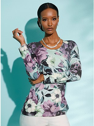 Floral Print Sweater product image (599411.MTMV.1.1_WithBackground)