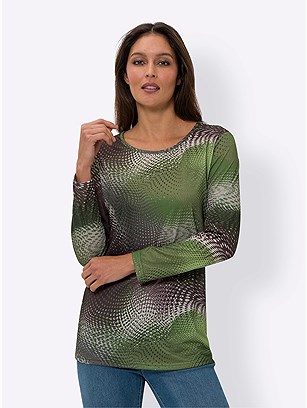 Printed Tunic Sweater product image (599412.GRBR.1.2_WithBackground)