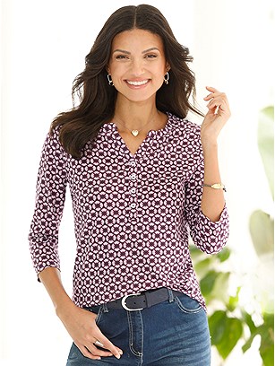 Floral 3/4 Sleeve Shirt product image (599471.ABPR.1S)