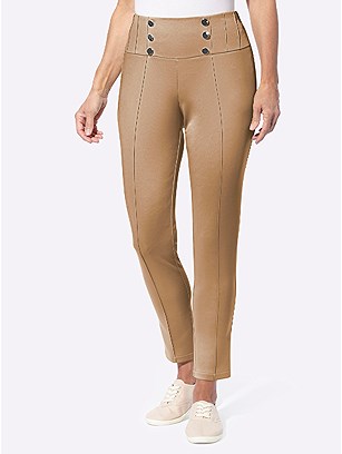 Button Detail Stretch Pants product image (599491.CA.1.2_WithBackground)