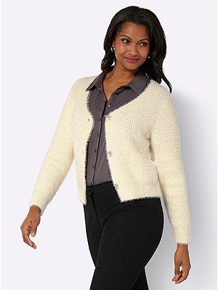 Embellished Fuzzy Cardigan product image (599515.CM.1.1_WithBackground)