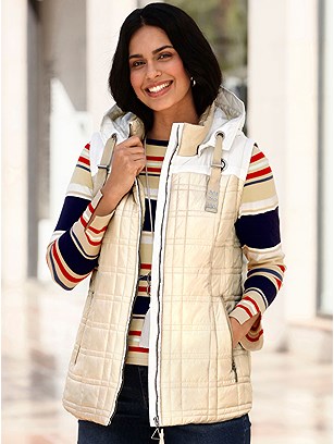 Color Block Quilted Vest product image (599618.SAPA.1S)