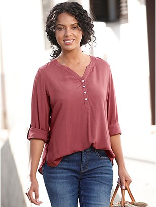 Tab Sleeve Tunic product image (599630.RDBR.1S)