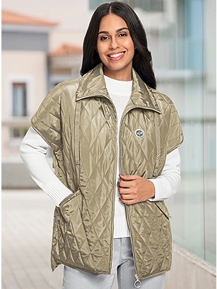 Quilted Zip Up Vest product image (599657.DKBR.1S)