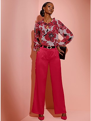 Satin Wide Leg Pants product image (599665.RD.4.1_WithBackground)