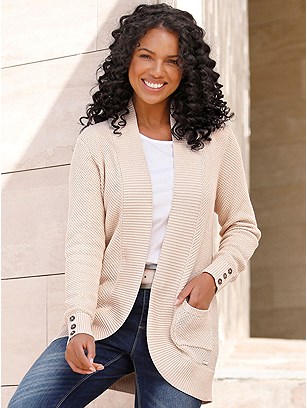 Rounded Edge Cardigan product image (599797.IVO.1S)