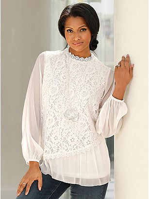 Lace Georgette Blouse product image (599933.EC.1S)