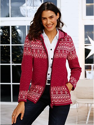 Fair Isle Cardigan product image (600305.RDEP.1S)