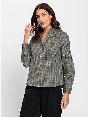 Stand Up Collar Blouse product image (600335.GRPR.1.1_WithBackground)