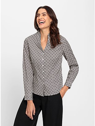 Stand Up Collar Blouse product image (600335.NVPR.2.1_WithBackground)