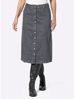 Denim Button Up Skirt product image (600337.GYDE.1.1_WithBackground)