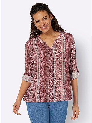 Boho Tab Sleeve Blouse product image (600417.RWCG.2.1_WithBackground)