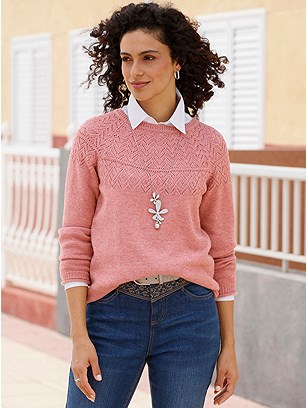 Mottled Ajour Sweater product image (600448.WR.1S)