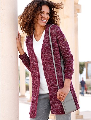 Long Mottled Cardigan product image (601555.BORD.1S)