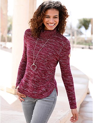 Mottled Turtleneck Sweater product image (601556.BORD.1S)