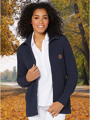 Ribbed Zip Up Cardigan product image (601681.NV.1.P102224)