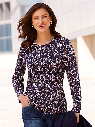 Floral Print Long Sleeve Shirt product image (601733.NVRS.1.1_WithBackground)