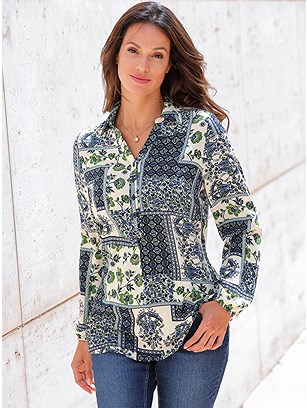 Boho Print Tunic Blouse product image (601855.NVPR.1.1_WithBackground)