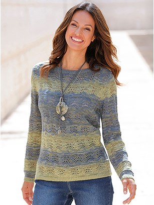 Ajour Pattern Sweater product image (601871.GRMO.1SS)