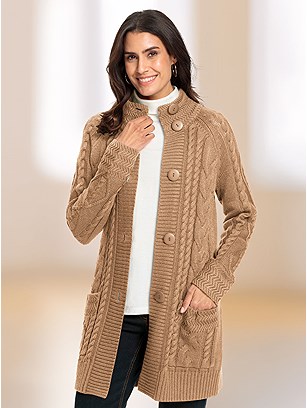 Chunky Knit Long Cardigan product image (602203.CA.1S)