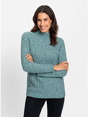 Chunky Knit Mottled Sweater product image (602811.BLMO.1.1_WithBackground)