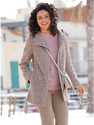 Boucle Herringbone Jacket product image (606711.MVPA.1.1_WithBackground)