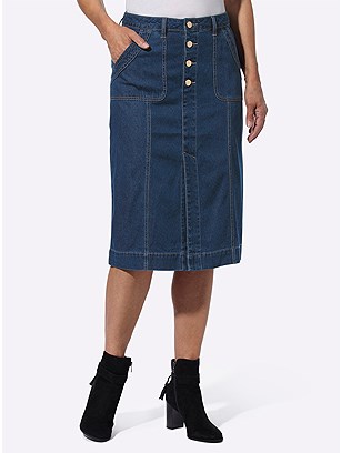 Denim Button Up Skirt product image (606871.BLUS.2.1_WithBackground)