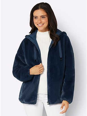 Faux Fur Zip Jacket product image (608326.DKBL.2.1_WithBackground)