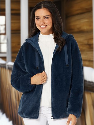 Faux Fur Zip Jacket product image (608326.DKBL.2SS)