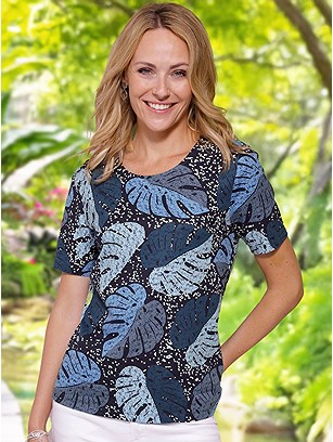 Palm Print Shirt product image (617835.DBWH.18S)