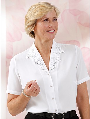 Lace Collar Button Up Blouse product image (618153.EC.1.1_WithBackground)