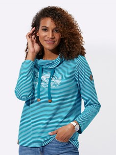Link. striped drawstring sweatshirt (Product Display 37226) image.