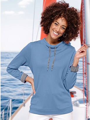 Tie Neck Sweatshirt product image (618753.MIBL.12S)