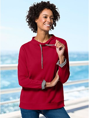 Tie Neck Sweatshirt product image (618753.rd.21s)