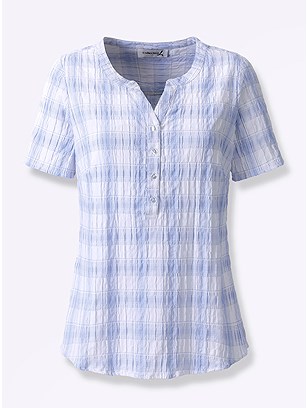 Seersucker Checked Blouse product image (618912.LBEC.2.1_WithBackground)