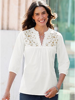 Floral Embroidered Boho Blouse product image (619960.EC.11S)