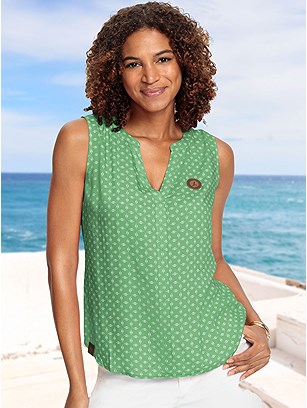 Printed Sleeveless Blouse product image (621663.AGPR.11S)
