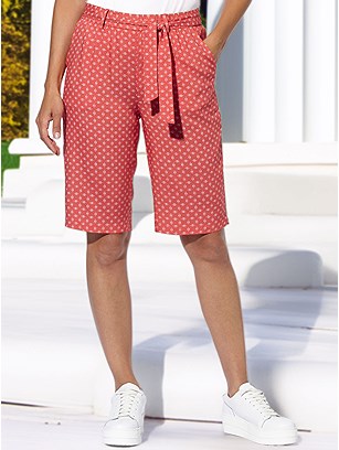 Printed Tie Waist Bermuda Shorts product image (621664.comu.11S)