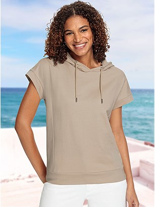 Short Sleeve Hooded Shirt product image (622338.BE.12S)