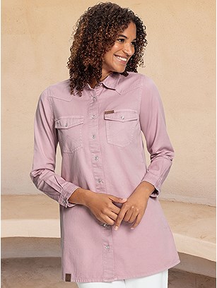 Denim Snap Button Tunic product image (622383.MV.11S)