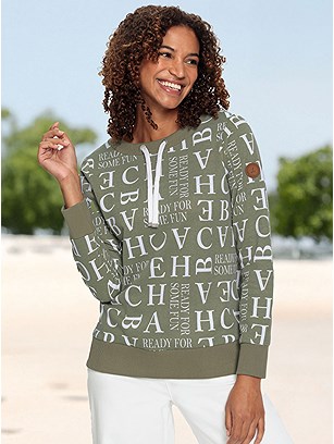 Printed Drawstring Sweatshirt product image (622498.KHEC.21S)
