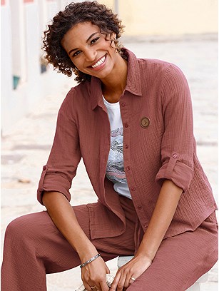 Muslin Button Up Blouse product image (622917.RDBR.13S)