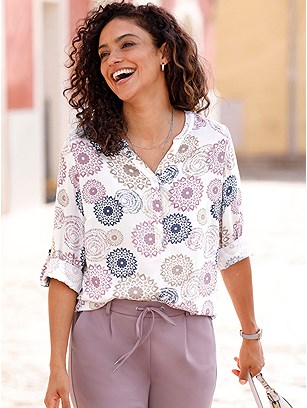 Boho Printed Button Panel Blouse product image (623011.ECPR.18S)