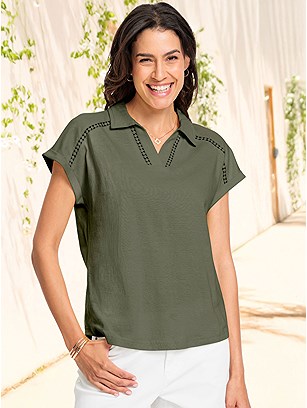 V-Neck Collared Shirt product image (623033.KH.28s)