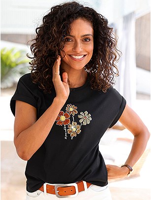 Floral Sequin Shirt product image (623356.BK.18s)