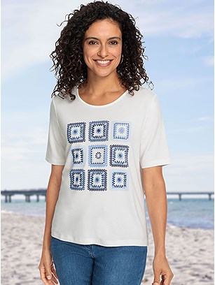 Crochet Print Shirt product image (624031.ECDB.21S)
