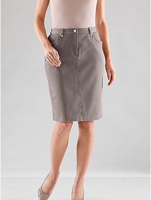 Embellished Denim Midi Skirt  product image (B52107.TP.1.3_WithBackground)