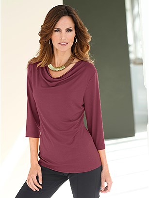 Cowl Neck Top  product image (B54133.BORD.1.HE)