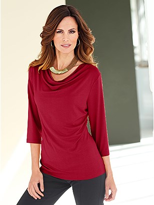 Cowl Neck Top  product image (B54133.RD.1.HE)